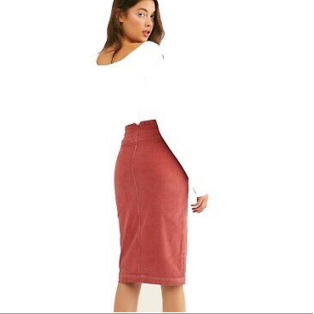 Free People “I Want it All” corduroy midi skirt - Picture 4 of 7